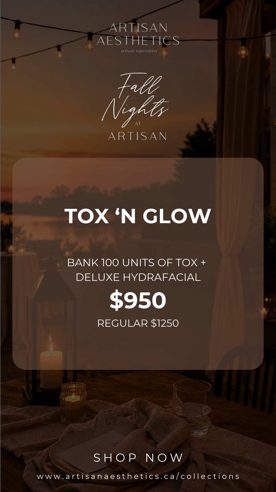 INJECTABLES - BANK YOUR TOX + COMPLIMENTARY DELUXE HYDRAFACIAL