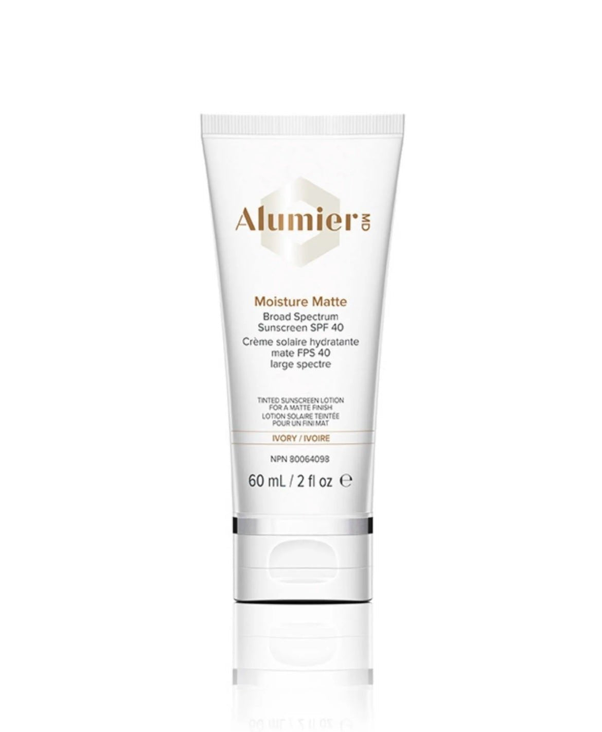 Alumier Moisture Matte Broad Spectrum Suncreen SPF 40 (Ivory) - Artisan Aesthetics